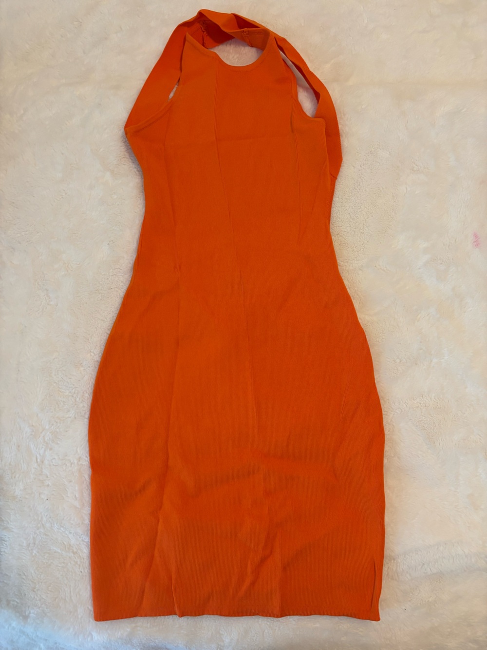 White Fox Boutique One-Shoulder Orange Bodycon Dress